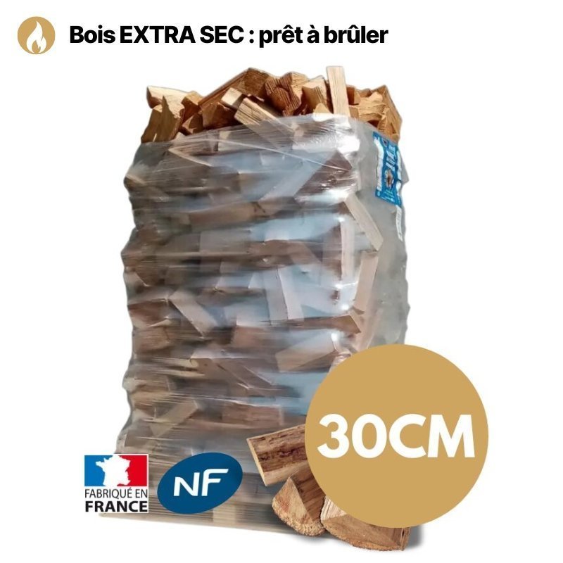 Leña 30 cm en fardo sobre palé 2 m³ Extra Seca – 2,24 estéreos