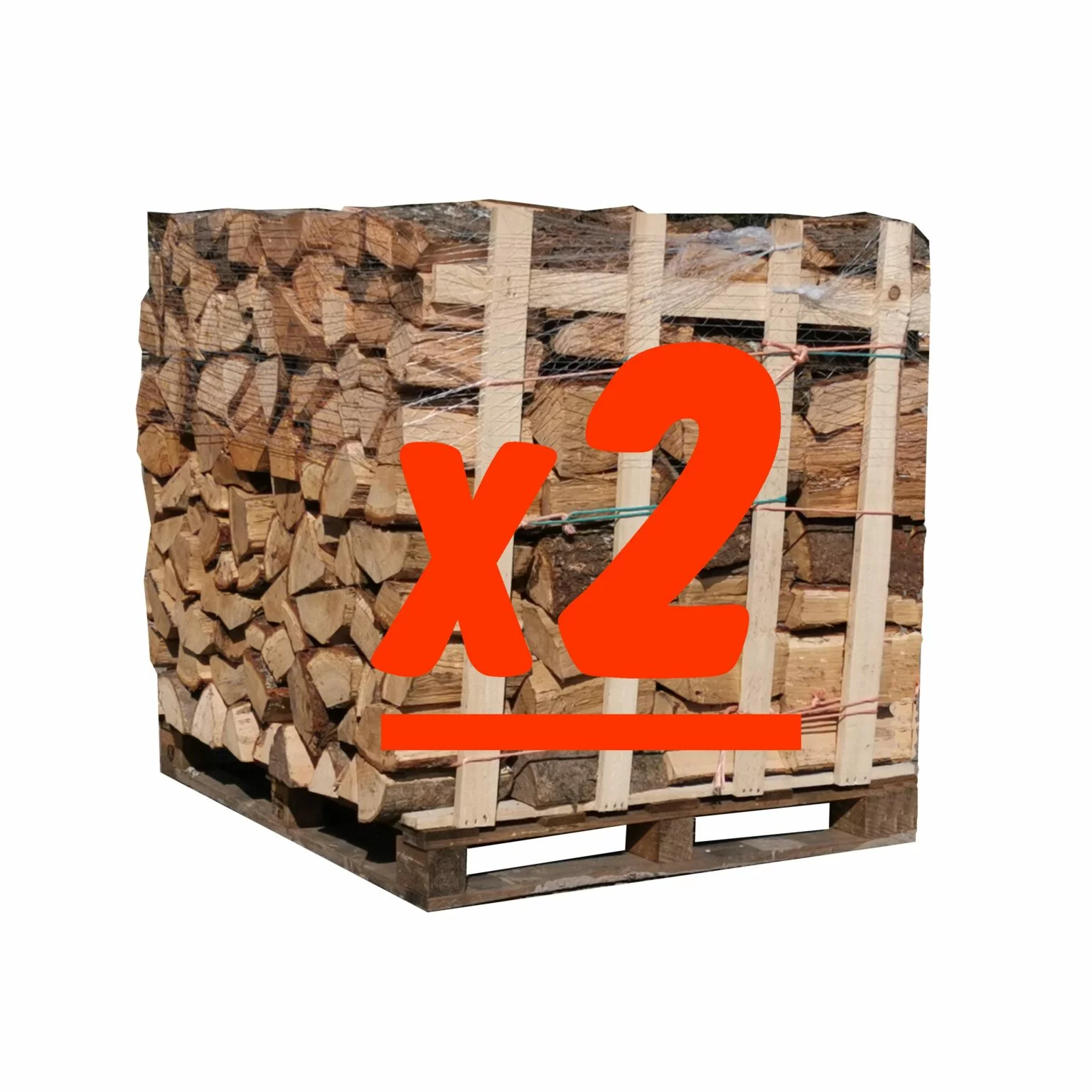 Leños 25 cm – 2 palés – mezcla de roble blanco y haya-carpe