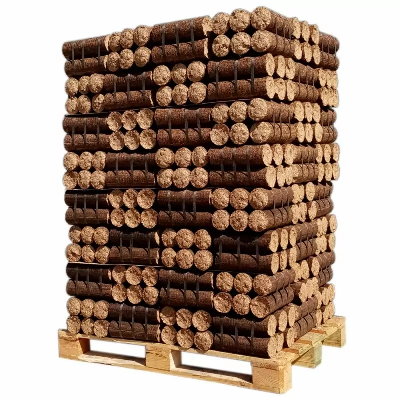 LEÑA DENSIFICADA – SIN EMBALAJE DE PLÁSTICO INDIVIDUAL – PALÉ DE 960 KG