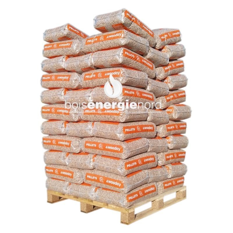PELLET WOODAY – PALÉ DE 65 SACOS DE 15 KG