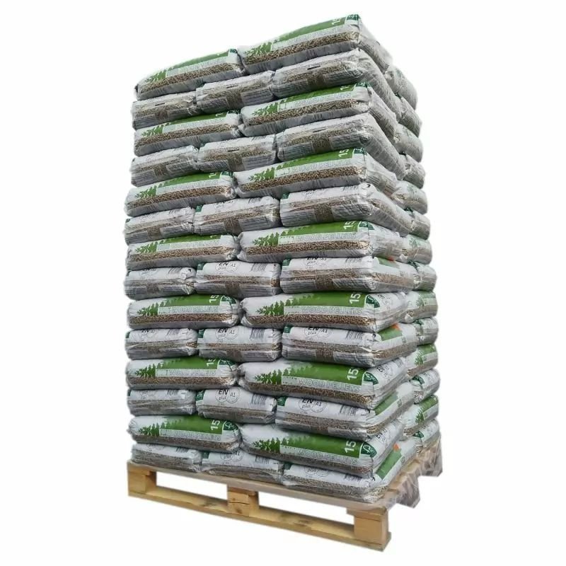 PELLETS PYRÉNÉES BOIS ENERGIES – PALÉ DE 65 SACOS DE 15 KG