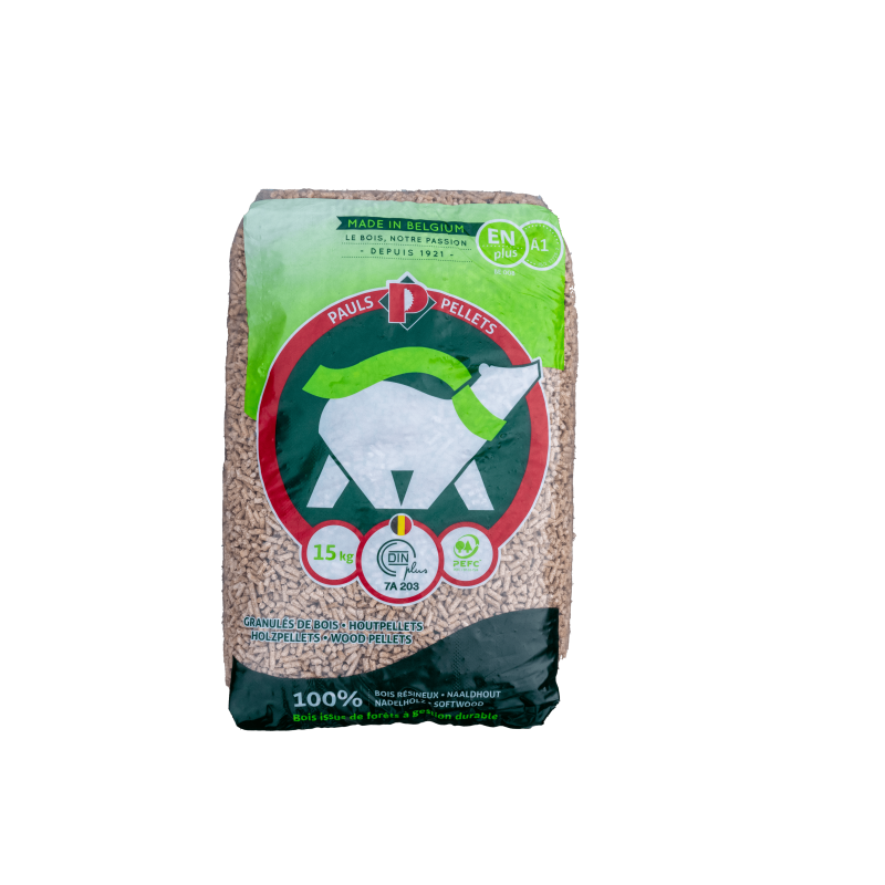 Pellets de madera PAULS Pellets 70 sacos – 1050 kg - Imagen 2
