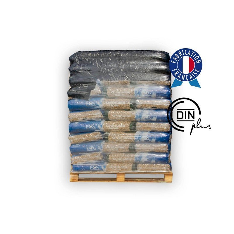 PELLETS DE MADERA EO2 – PALÉ DE 66 SACOS DE 15 KG, ES DECIR 990 KG EO2®